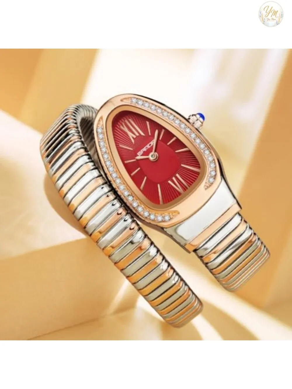Elegant Snake Wrap Bracelet Watch for Women - Quartz Cuff Wristwatch